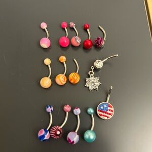 14 belly button rings